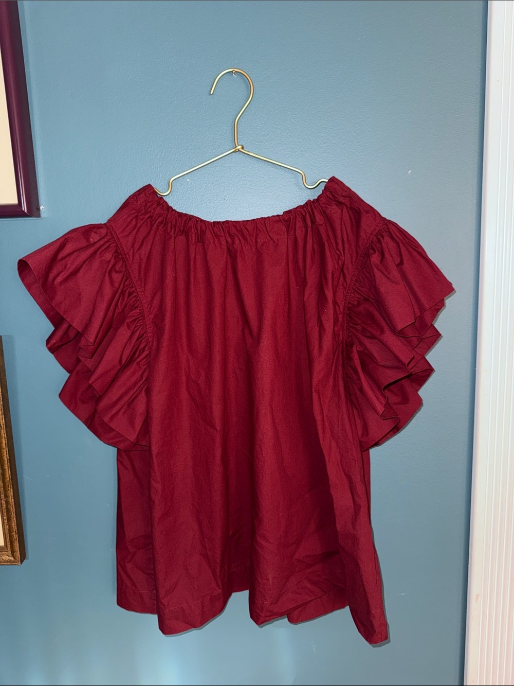 Ulla Johnson Bordeaux Leigh Flutter Sleeve Top